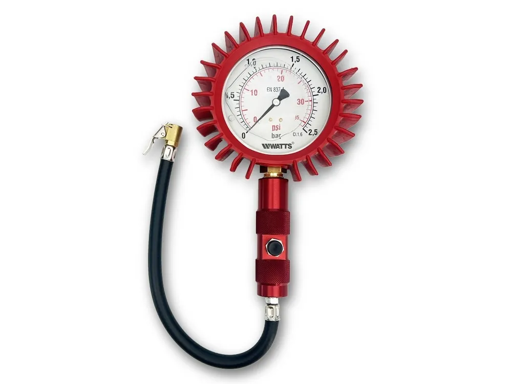 MANOMETRO VERIFICA PRESSIONE PNEUMATICI TVR 100MM GLICERINA 0-2.5 BAR- Occasione Imperdibile