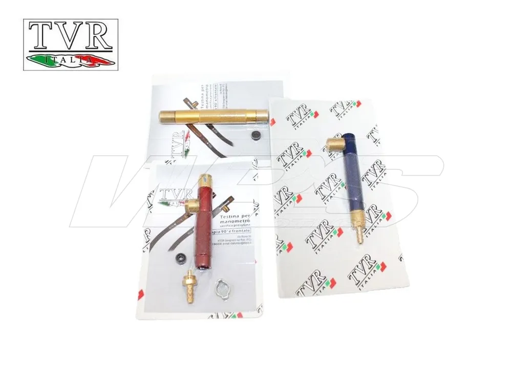 TESTINA DOPPIA FRONTALE + 90° PER MANOMETRO TVR ANODIZZATA- Offerta Del Giorno