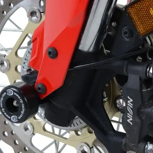 COPPIA PROTEZIONI PERNO RUOTA ANTERIORE R&G KTM 690 DUKE IIII 2012-2014- Spedizione Gratuita