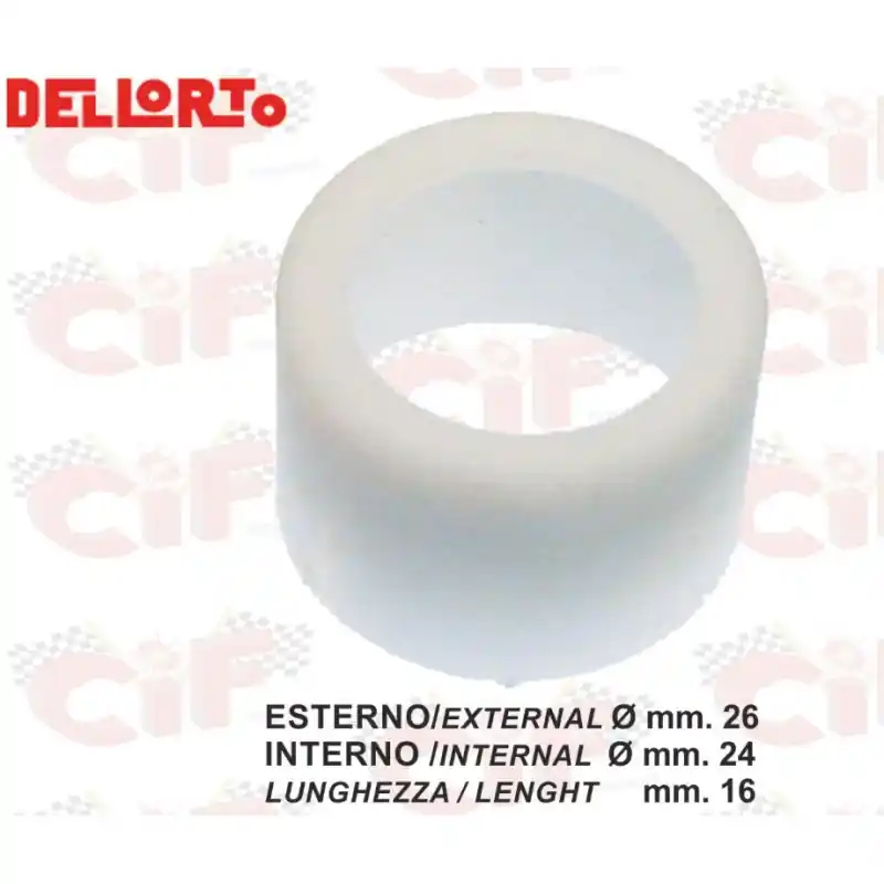 RIDUZIONE ATTACCO CARBURATORE - Ø ESTERNO 26 mm.-Ø INTERNO 24 mm.-LUNGHEZZA 16 mm. Offerta Speciale