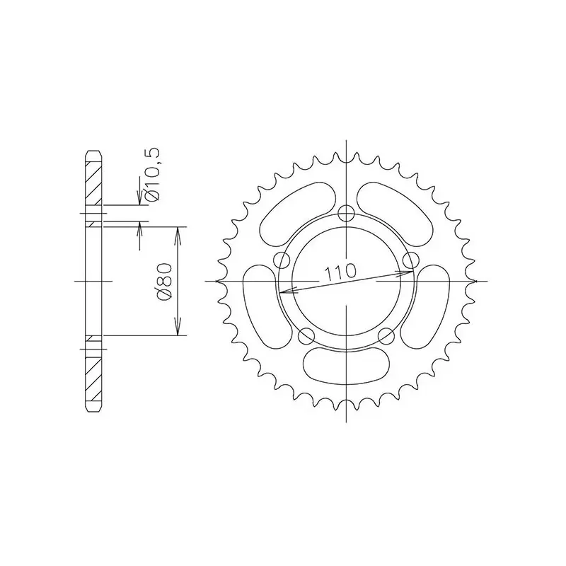 Popolare CORONA IN ACCIAIO P520 - Z36 (DIS.10403)