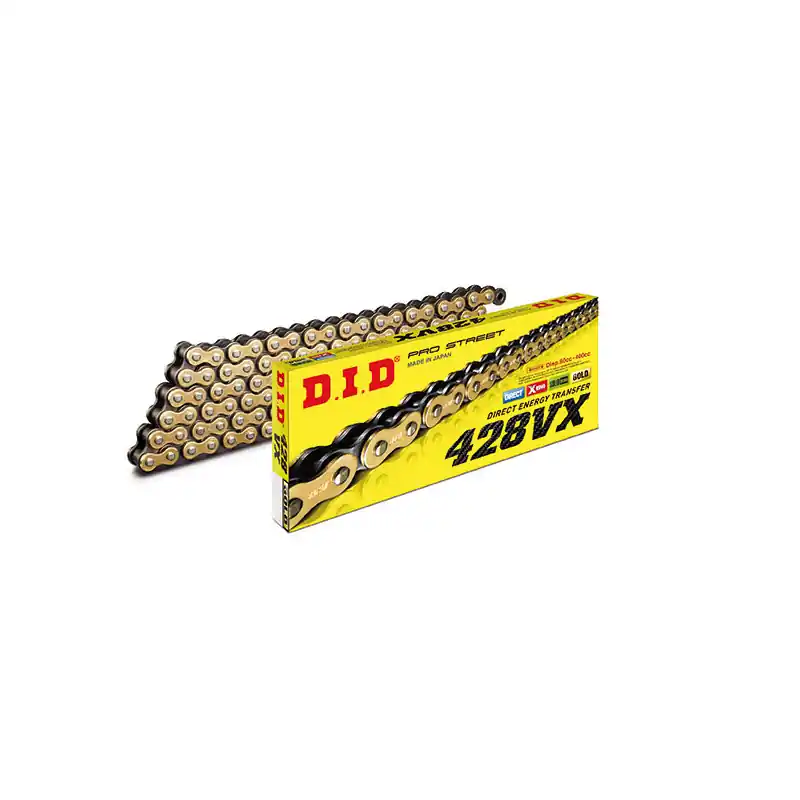 CATENA DID 428VX (Gold & Black) - Lunghezza: 134 maglie con giunto a clip (FJ) Prezzo Ridotto