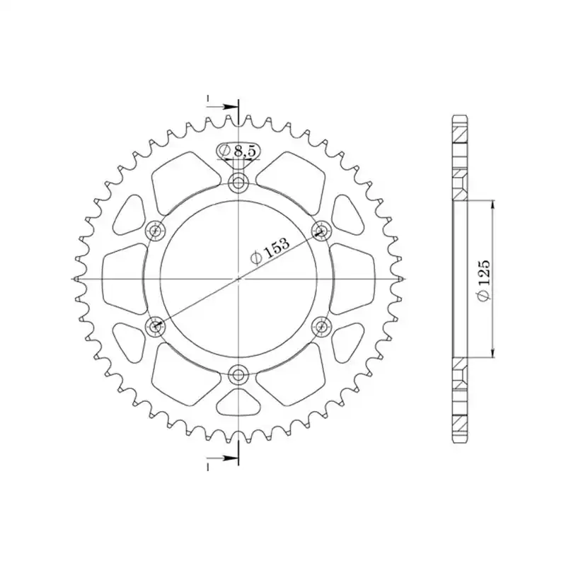 Prezzo Scontato CORONA IN ALLUMINIO P520 - Z50 (DIS.11212) Articolo Sostitutivo: 541121250SPX