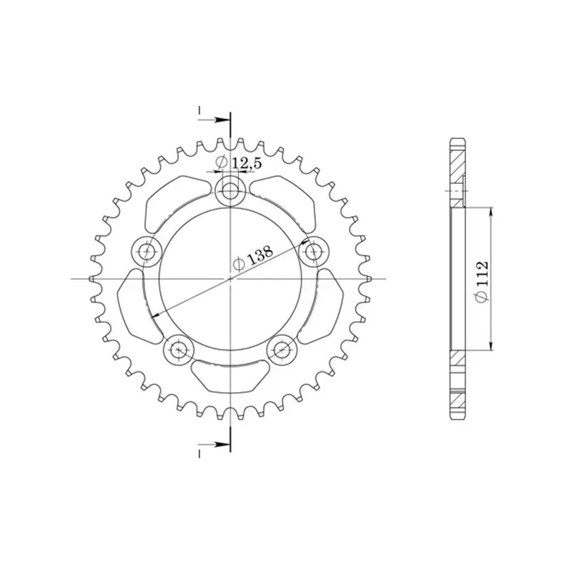 CORONA IN ALLUMINIO P525 - Z42 (DIS.11613) Spedizione Espresso