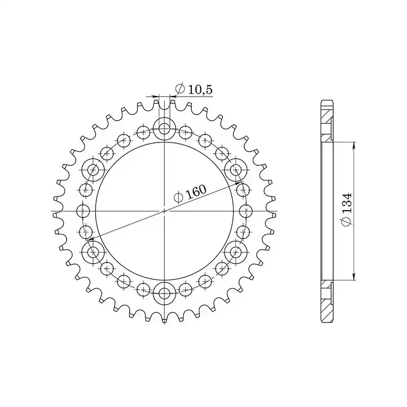 CORONA IN ALLUMINIO P520 - Z39 (DIS.11618) Ultima Occasione