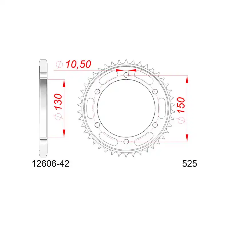 Corona afam in acciaio p525 - z42 (dis.12606) Affare