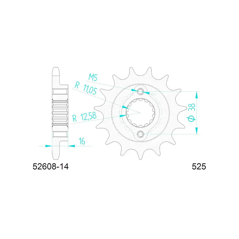Prezzo Basso Pignone afam in acciaio p525 - z14 (dis.00550)