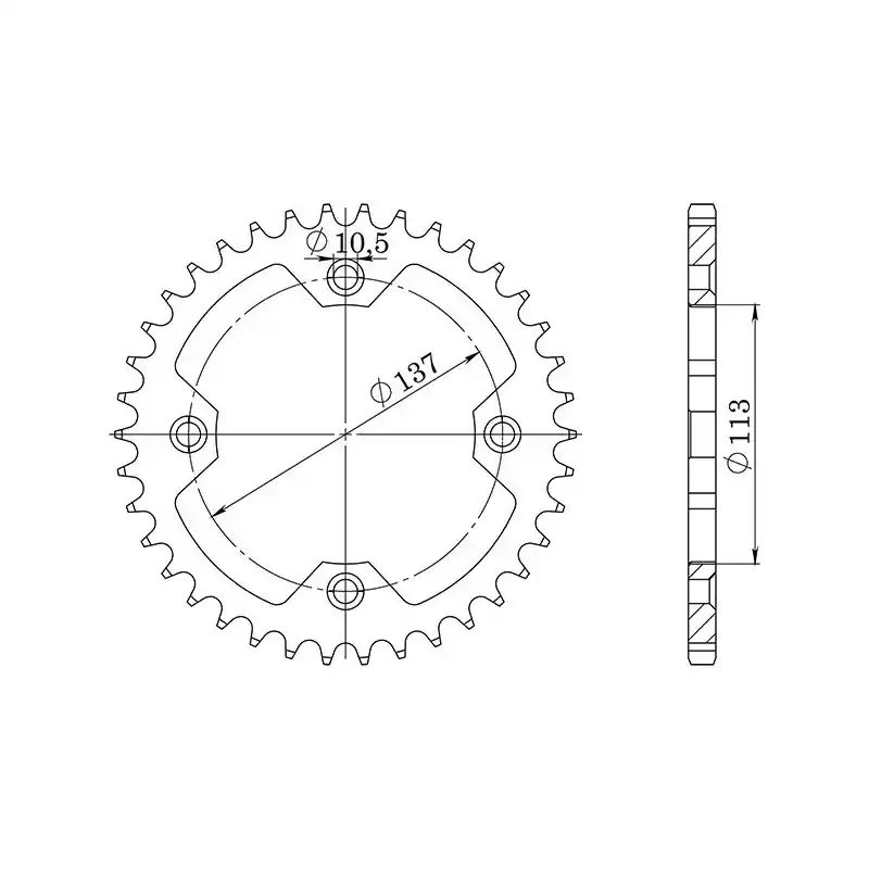 Acquista Ora CORONA IN ACCIAIO P520 - Z40 (DIS.14409)