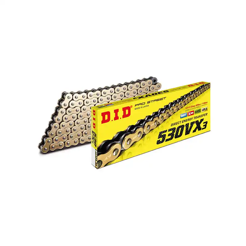 CATENA DID 530VX3 (Gold & Black) - Lunghezza: 122 maglie con giunto a rivetto (ZJ) Promozione