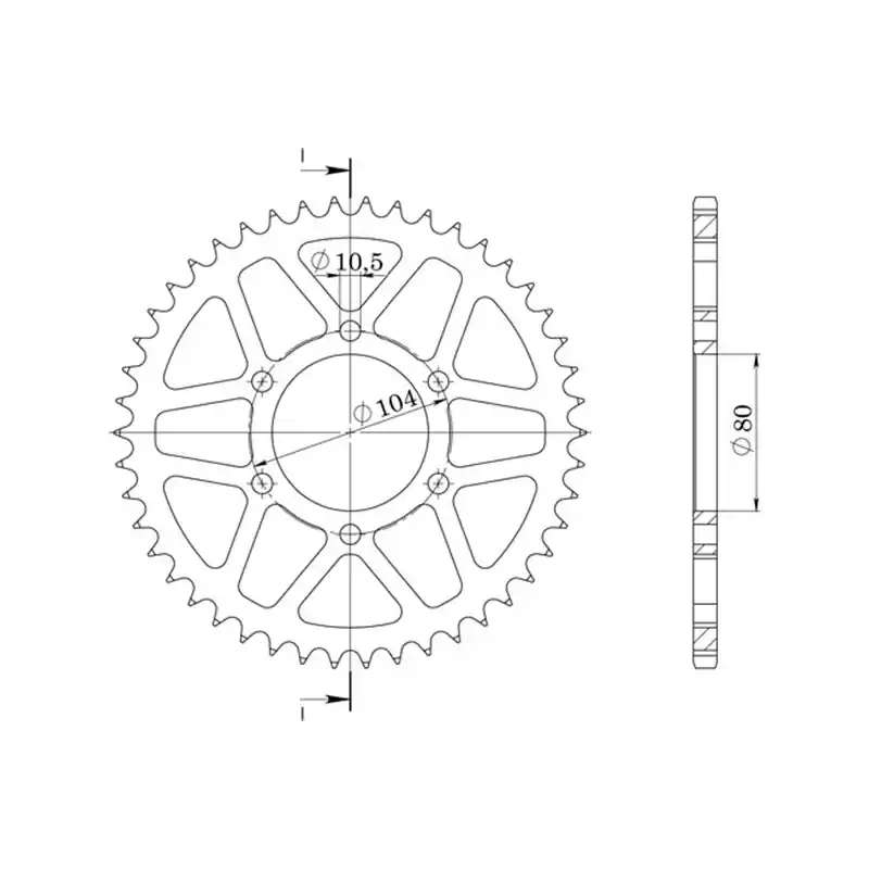 Reso Gratuito CORONA IN ALLUMINIO P520 - Z40 (DIS.17403)