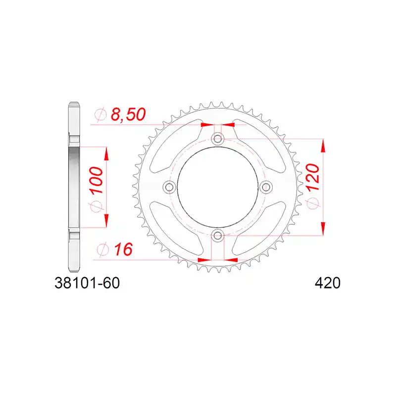 CORONA AFAM IN ACCIAIO P420 - Z60 (DIS.38101) Economico