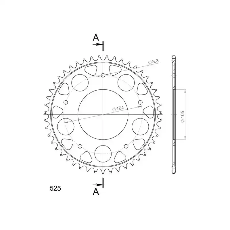 CORONA IN ACCIAIO P525 - Z47 (DIS.56800) Ultimissimo Modello