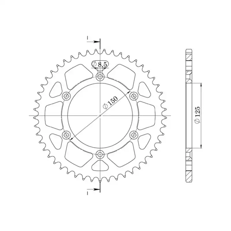 CORONA IN ALLUMINIO P520 - Z52 (DIS.72304) Articolo Sostitutivo: 547230452SPX Professionale