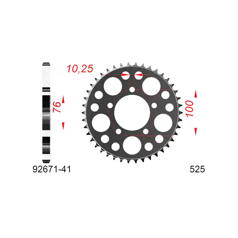 Nuovo Arrivo Corona afam in acciaio p525 - z41 (dis.92671)