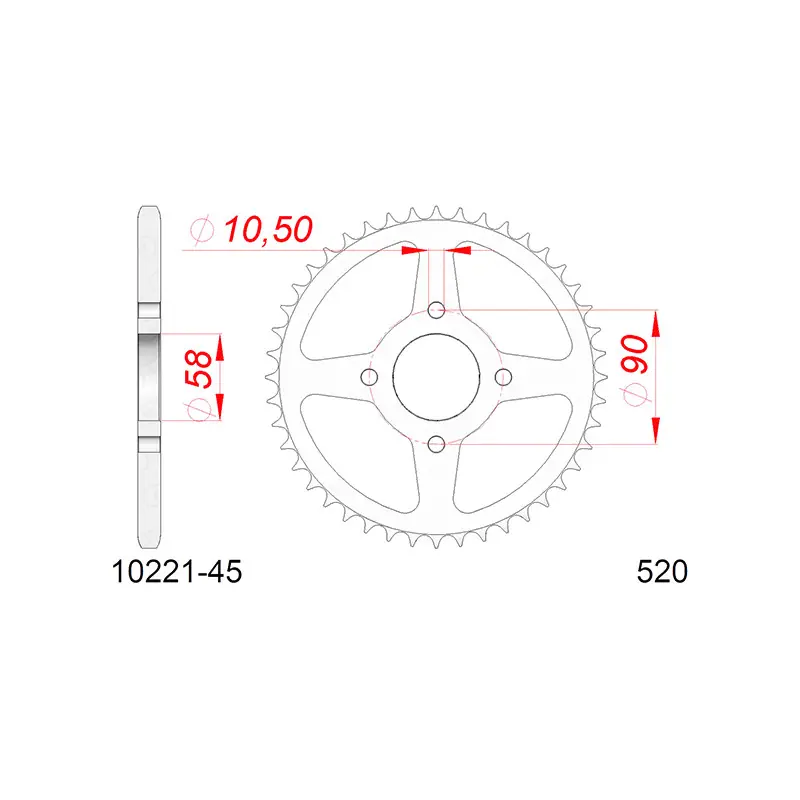 Corona afam in acciaio p520 - z45 (dis.10221) Promozione Esclusiva