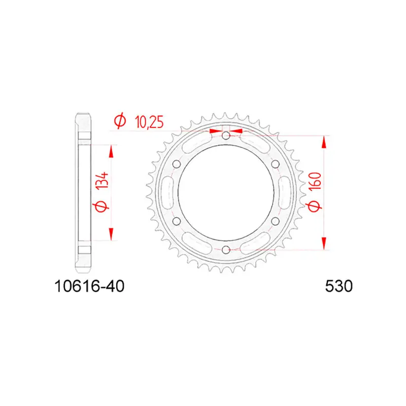 Corona afam in acciaio p530 - z40 (dis.10616) Occasione Imperdibile