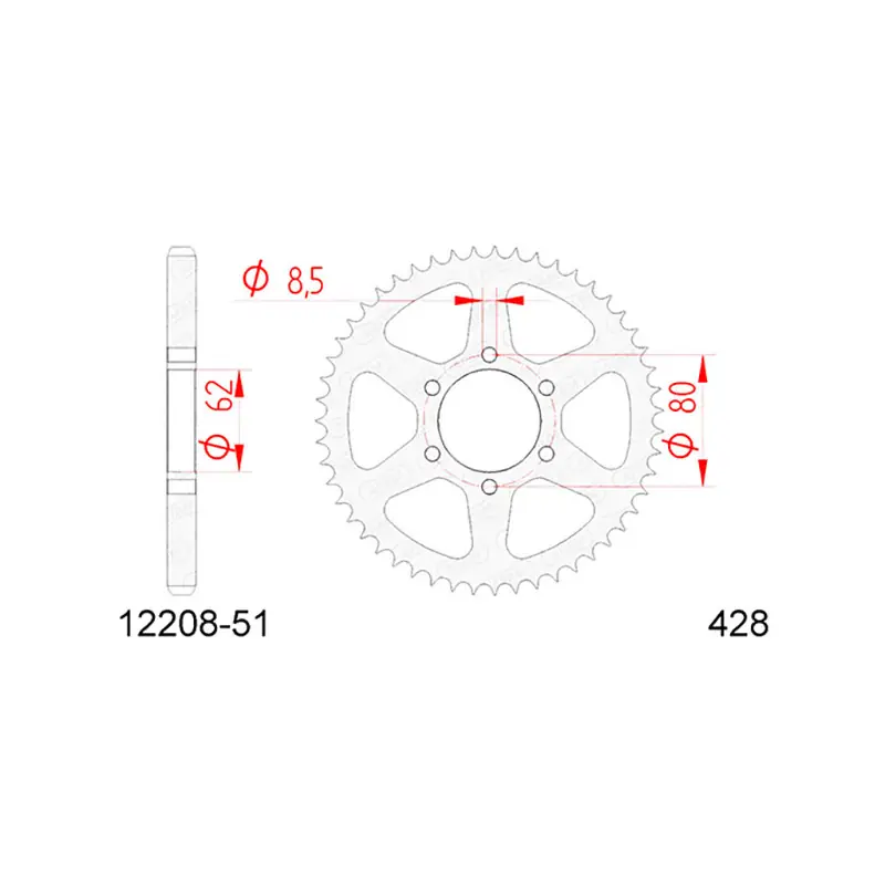 Corona afam in acciaio p428 - z51 (dis.12208) Spedizione Gratuita