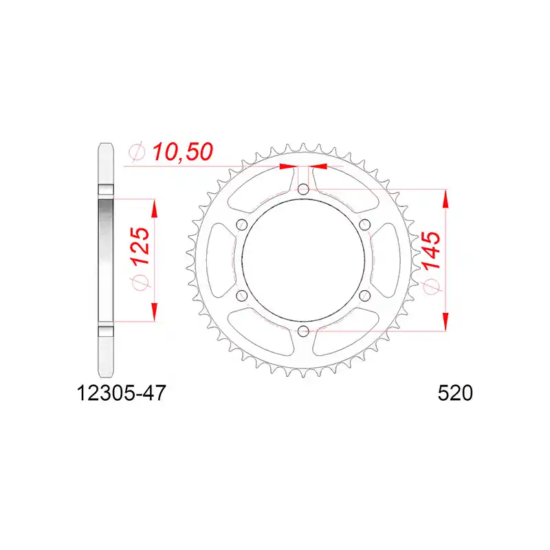 Promozione Corona afam in acciaio p520 - z47 (dis.12305)