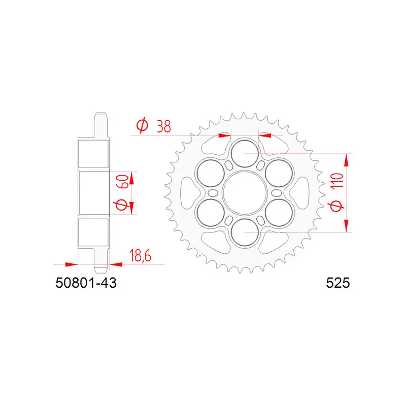 Prezzo Scontato Corona afam in acciaio p525 - z43 (dis.50801)