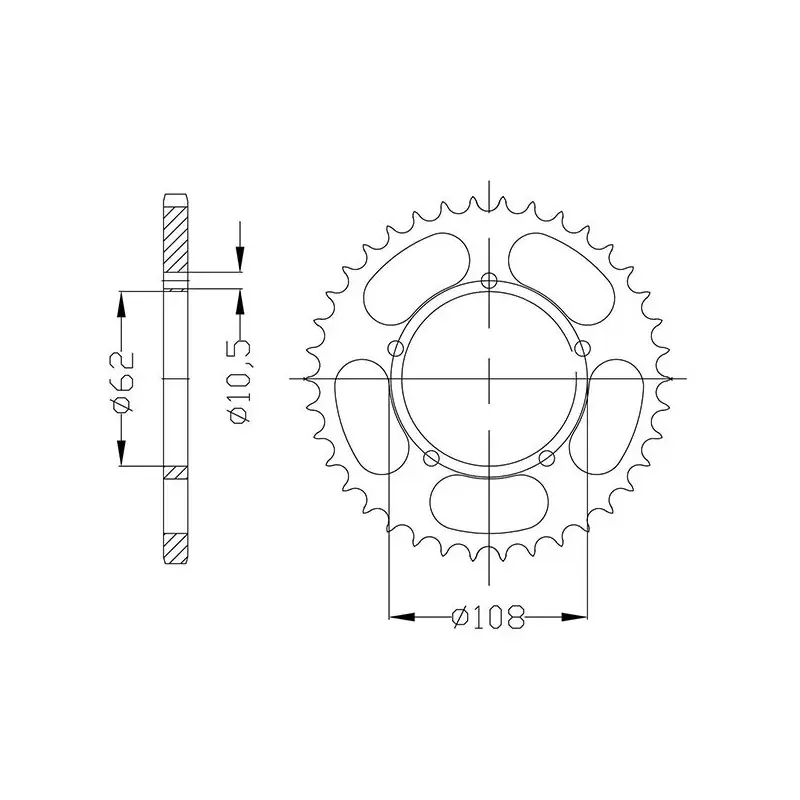 CORONA IN ACCIAIO P428 - Z50 (DIS.00002) Nuovo Arrivo