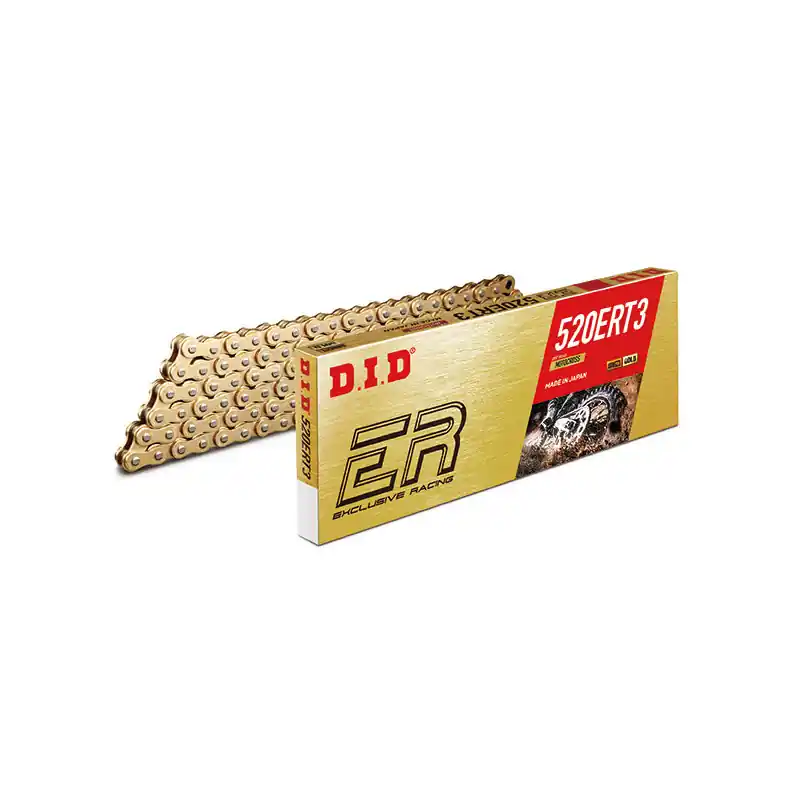 CATENA DID 520ERT3 (Gold & Gold) - Lunghezza: 100 maglie con giunto a clip (RJ) Solo Oggi