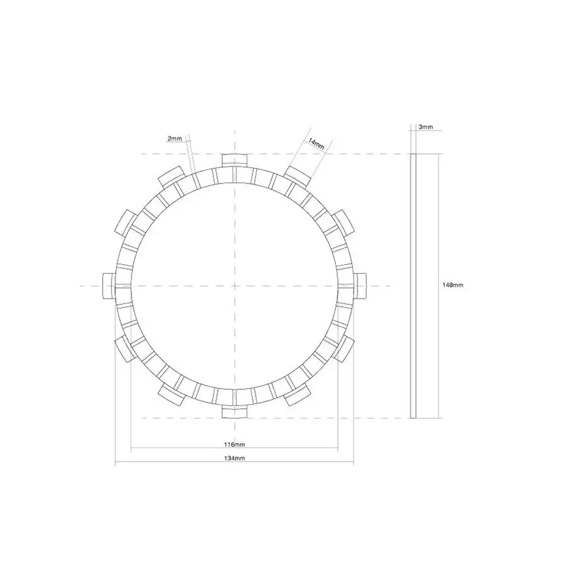 DISCO FRIZIONE GUARNITO FCC Subito Disponibile