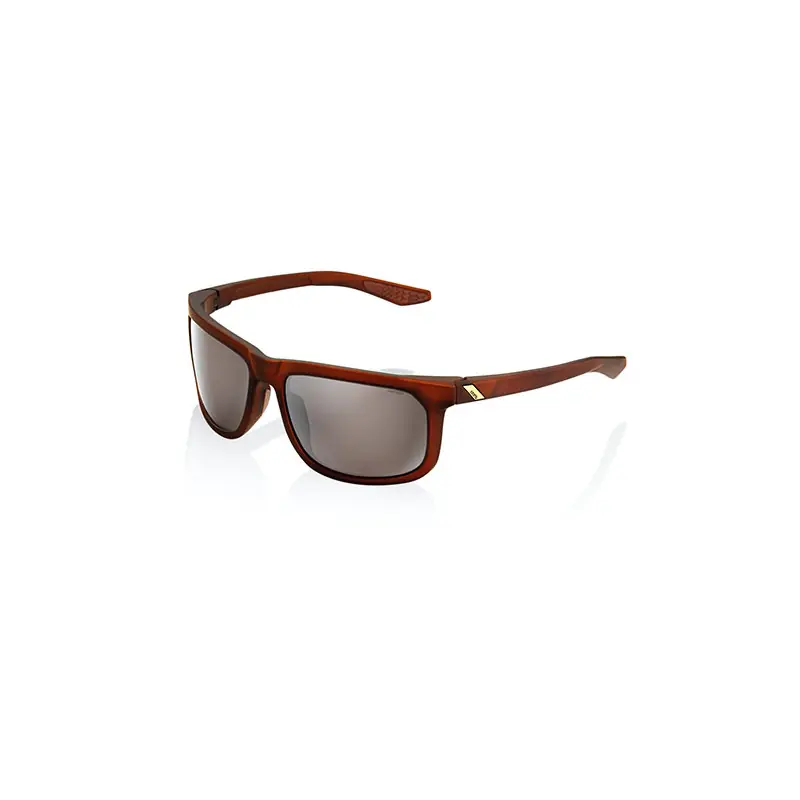 OCCHIALI DA SOLE 100% HAKAN - SOFT TACT ROOTBEER - LENTI HIPER A SPECCHIO ARGENTO Più Venduto