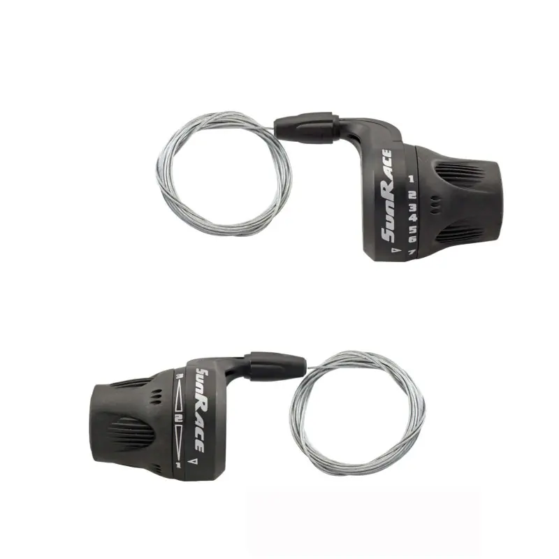 Affare COPPIA COMANDI CAMBIO GRIP SHIFT M6 COMPATIBILE SHIMANO - 3 X 8V, COLLARINO, SENZA DISPLAY, NERO