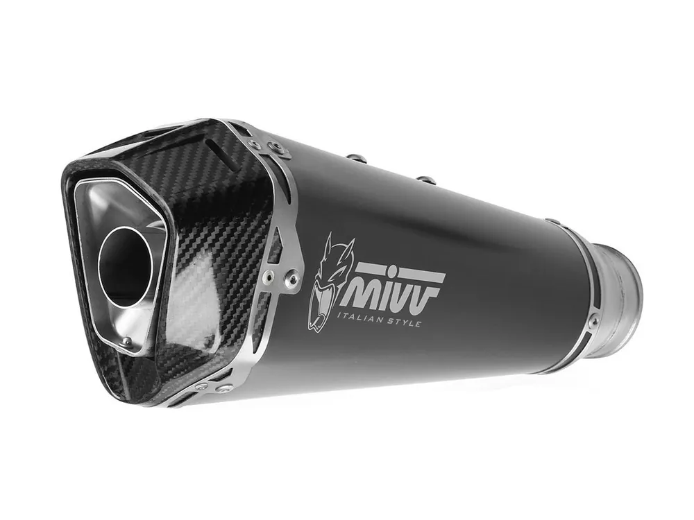 TERMINALE MIVV DELTA RACE INOX NERO CARB TRIUMPH STREET TRIPLE 765 R/RS/S 2017-2022- Ultima Occasione