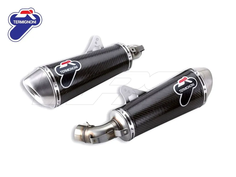 COPPIA TERMINALI SLIP ON TERMIGNONI CARBONIO KAWASAKI Z 1000 2010-2014- Prezzo Ridotto