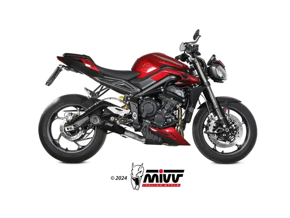 IMPIANTO COMPLETO X-M5 INOX NERO MIVV TRIUMPH STREET TRIPLE 765 R / RS 2023-2024- Bestseller