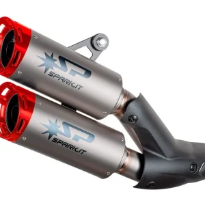 SILENZIATORE DOPPIO DYNO TITANIO FONDELLO ROSSO SPARK DUCATI MONSTER 937 2021-2024- Nuovo Arrivo