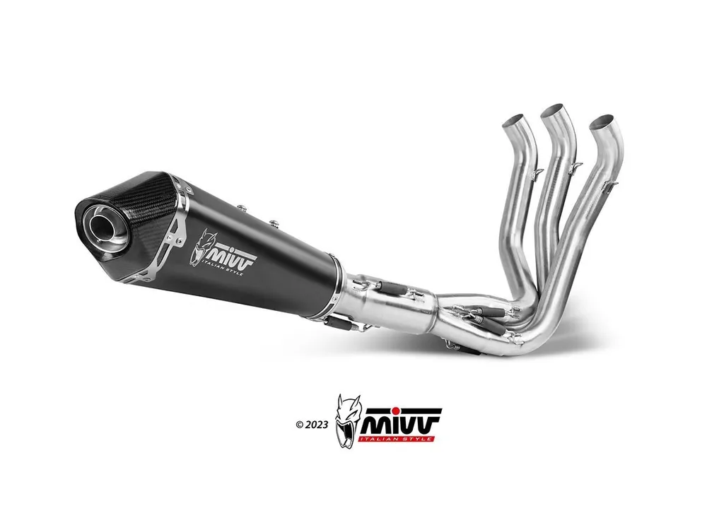 IMPIANTO COMPLETO MIVV DELTA RACE INOX NERO TRIUMPH TRIDENT 660 2021-2024- Prezzo Scontato