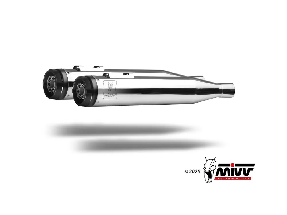 Non Perdere COPPIA TERMINALI HR-1 ACCIAIO INOX MIVV HARLEY DAVIDSON ROAD GLIDE / STREET GLIDE 2024-2026-