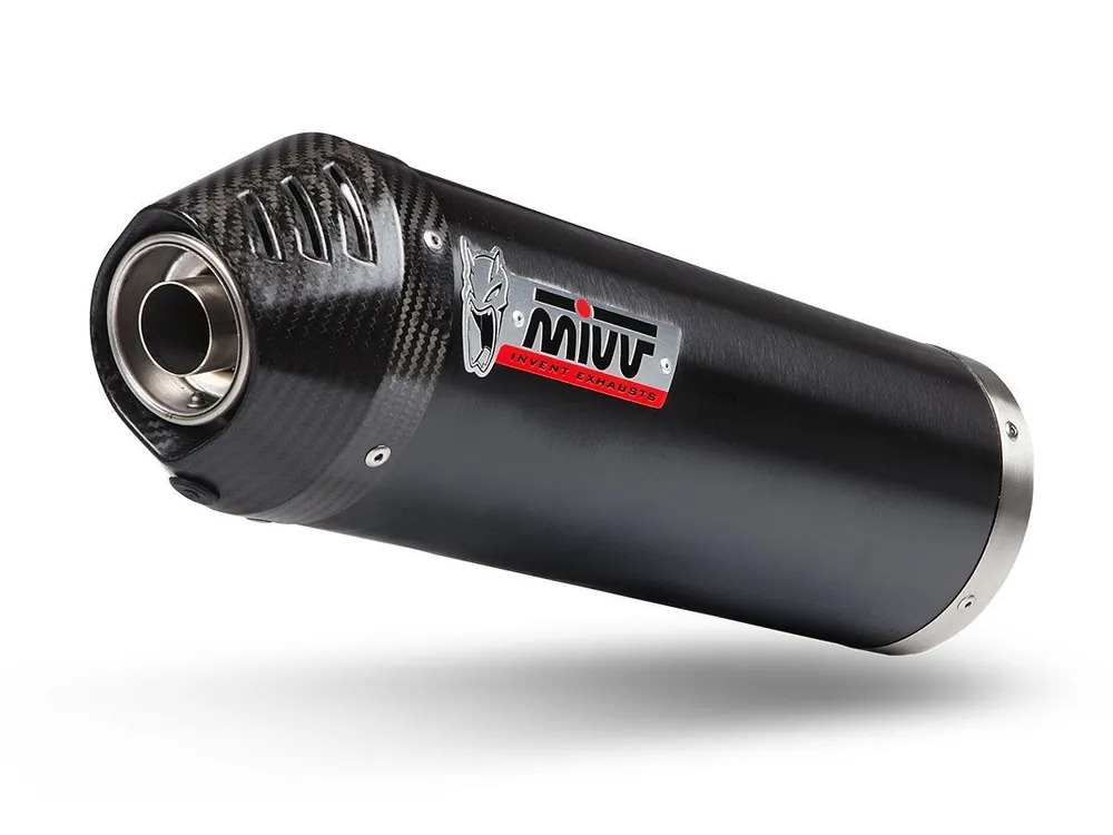 Esclusivo TERMINALE MIVV OVAL INOX NERO - CARBONIO CF MOTO 700 MT 2024-