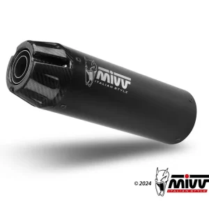 TERMINALE HR-1 INOX NERO FONDELLO CARBONIO LUNGO MIVV HONDA CMX 500 REBEL 2022-2024- Sconto