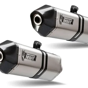 Esclusivo TERMINALI MIVV SPEED EDGE INOX-CARBONIO TRIUMPH SPEED TRIPLE 2011-2015-