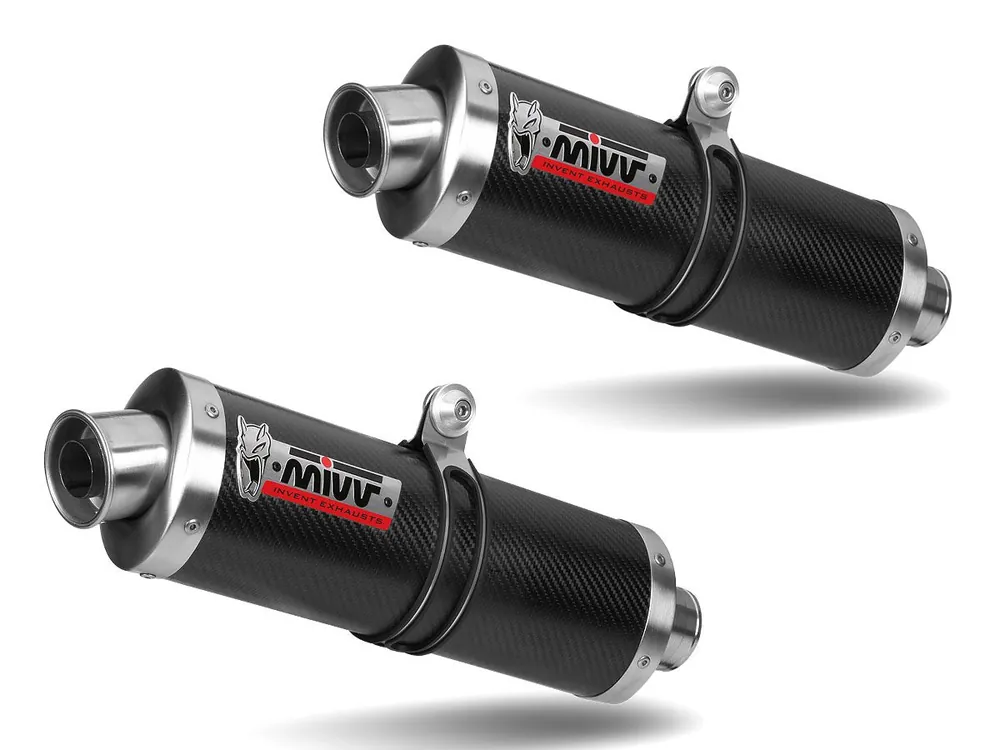 TERMINALI ALTI MIVV OVAL CARBONIO-CARBONIO DUCATI MONSTER 750 1999-2002- Solo Oggi