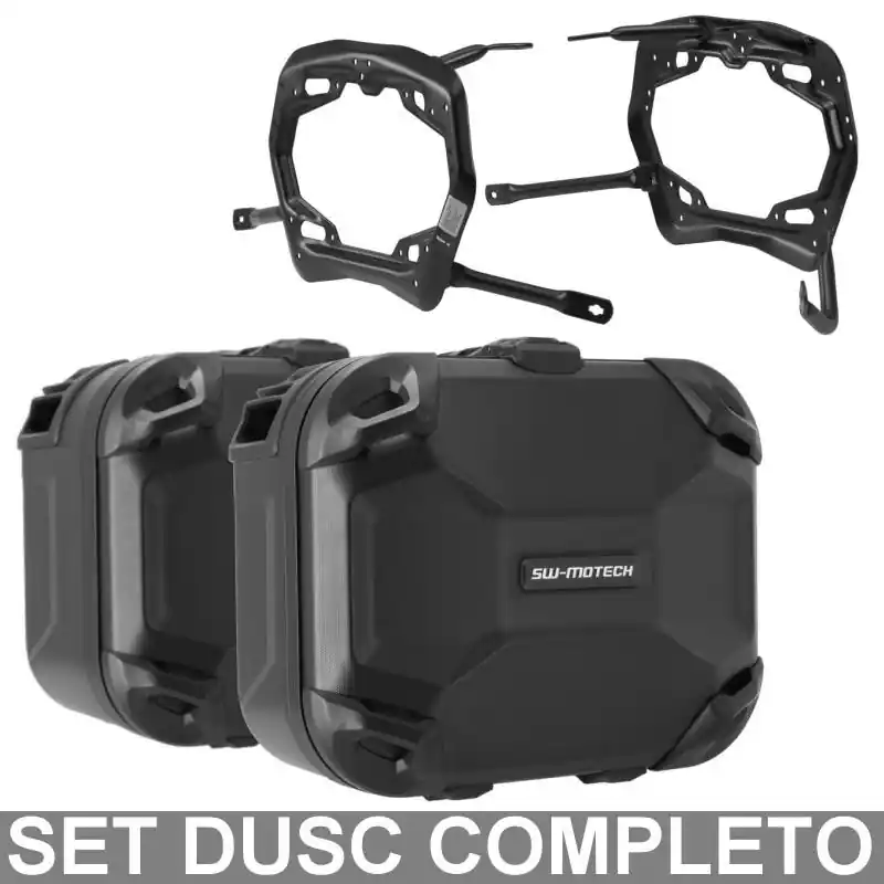 Ultime Pezzi Set valigie laterali Dusc 33/33 con telai SW-Motech per Ducati Multistrada V2 dal 2025-