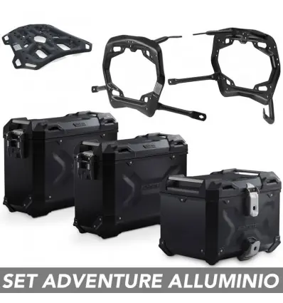 Affare Kit valigie SW-Motech Trax Adv alluminio nero per Suzuki V-Strom 800 DE-