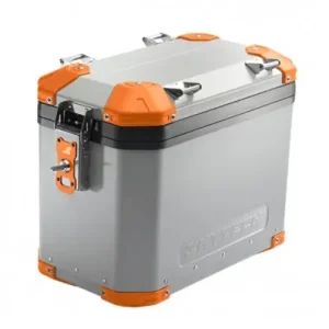 Valigia laterale MyTech Model-X da 39 litri argento-Arancio Compra Oggi Stesso