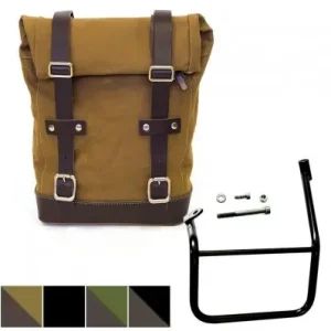 Miglior Prezzo Kit borsa laterale sx Unit Garage in canvas per Fantic Caballero-Beige e marrone