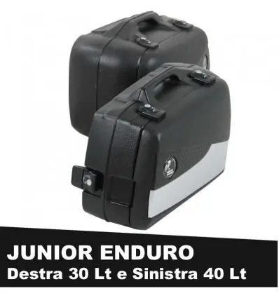 Offerta Limitata Valigie laterali Hepco & Becker Junior Enduro 30+40 litri argento-