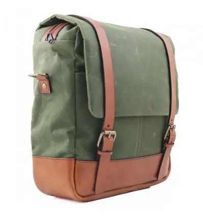 Ultima Occasione Borsa laterale Custom Cafè per BMW R-Nine T verde e marrone-
