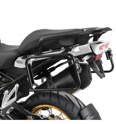 Popolare Coppia telai laterali neri Hepco & Becker Lock It per BMW R1250GS-