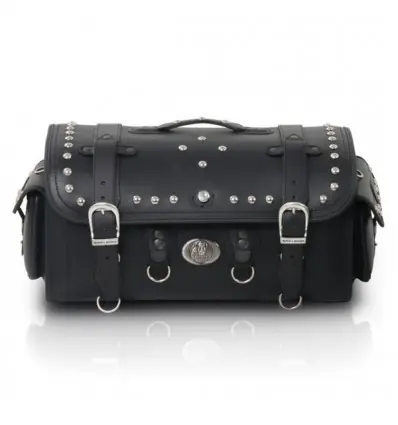 Valigia posteriore in pelle Hepco & Becker Buffalo Custom 35 litri nera- Occasione Imperdibile
