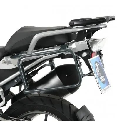 Coppia telai laterali Hepco & Becker Lock It per BMW R1200GS dal 2013 argento- Ultime Pezzi