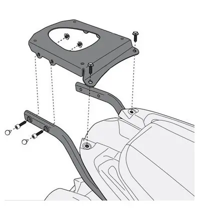 Portapacchi Givi Monokey per Triumph Tiger Sport 1050- Ultima Occasione