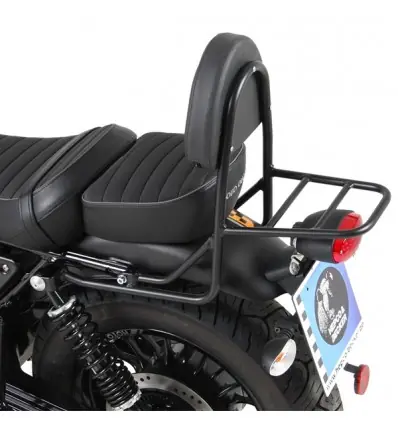 Nuovo Arrivo Schienalino Hepco & Becker con portapacchi cromo per Moto Guzzi V9 Roamer-