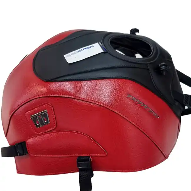 Esclusivo Copriserbatoio Bagster per Yamaha Tracer 7 e 7 GT in similpelle nero e rosso-